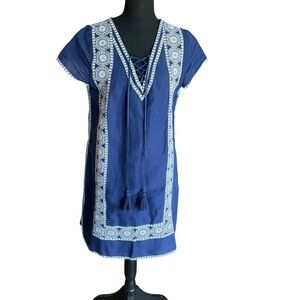 Vineyard Vines Navy Blue Lace-Up Tunic Dress Size 8